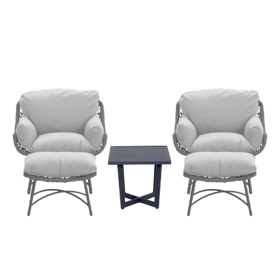 Garden Impressions Selene Loungestoelen Met Kent Bijzettafel - Zwart 2 Garden Impressions Selene Loungestoelen Met Kent Bijzettafel - Zwart - Afbeelding 2