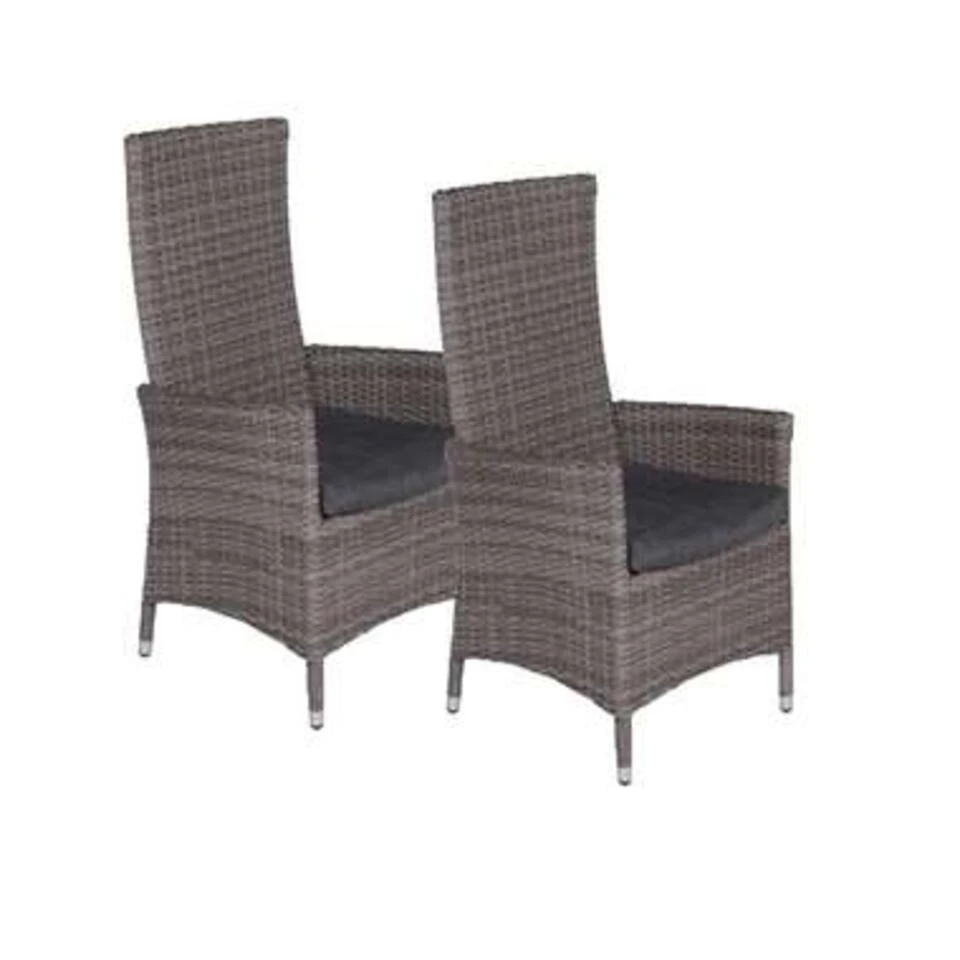 Garden Impressions Nice Verstelbare Tuinstoel Grijs - 2 Stuks 1 Garden Impressions Nice Verstelbare Tuinstoel Grijs - 2 Stuks