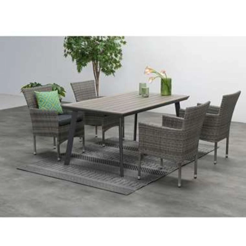 Garden Impressions Penedo Tuintafel 160x90 Cm - Zwart 4 Garden Impressions Penedo Tuintafel 160x90 Cm - Zwart - Afbeelding 4