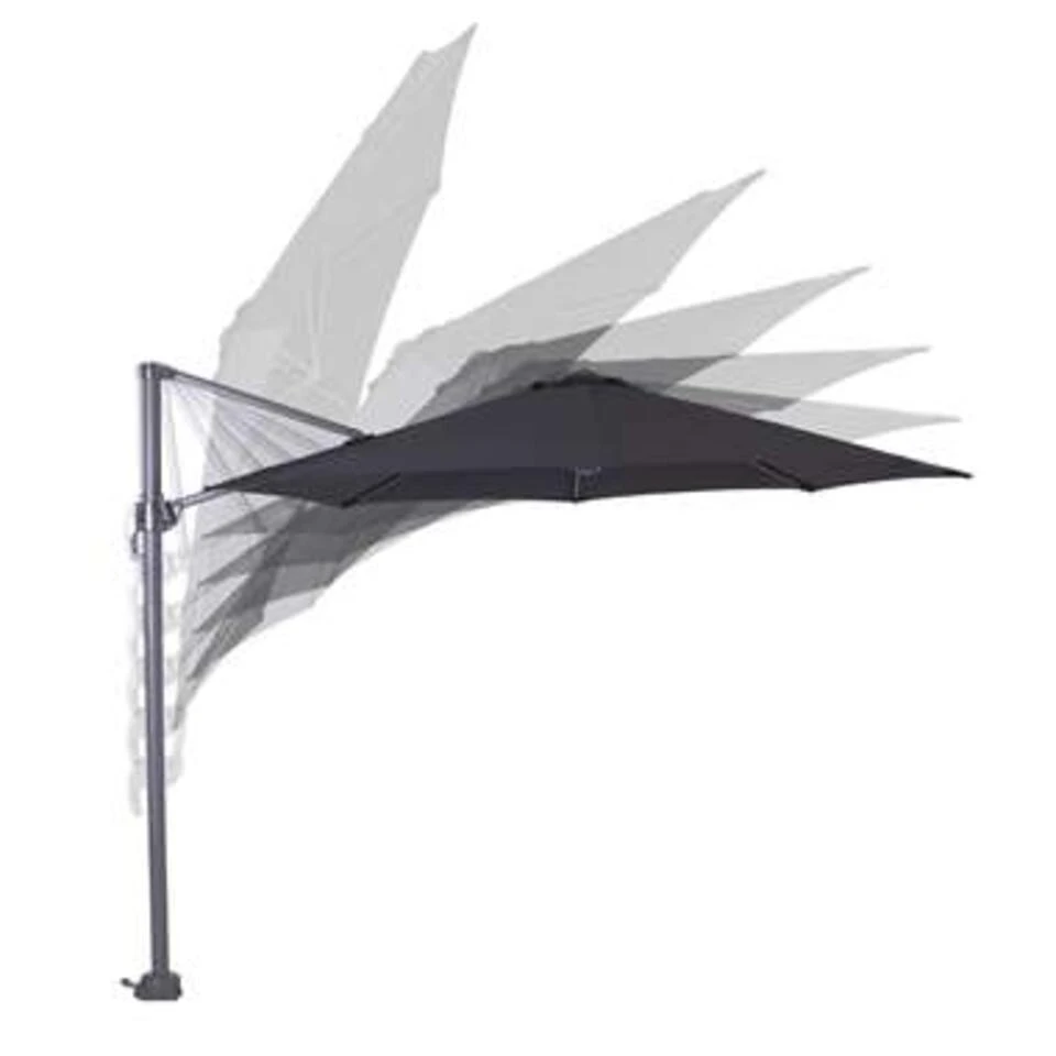 Garden Impressions Hawaii Zweefparasol S Ø300 Cm Zwart 2 Garden Impressions Hawaii Zweefparasol S Ø300 Cm Zwart - Afbeelding 2