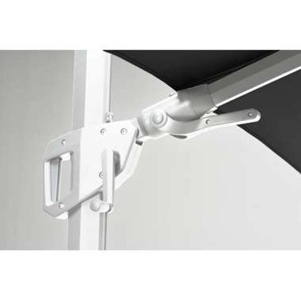 Garden Impressions Zweefparasol Hawaii 300x300 - Wit - Zwart 2 Garden Impressions Zweefparasol Hawaii 300x300 - Wit - Zwart - Afbeelding 2