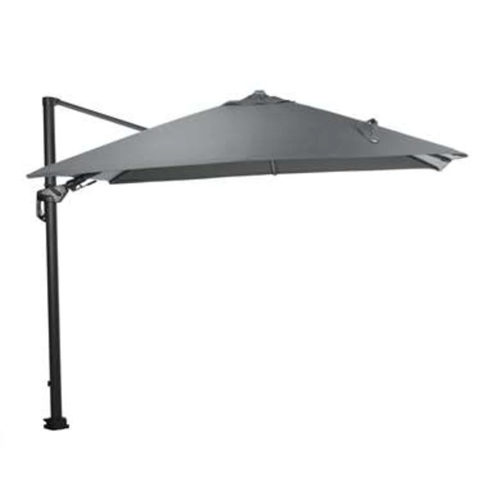 Garden Impressions Hawaii Zweefparasol Lumen LED 300x300cm - D. Grijs 1 Garden Impressions Hawaii Zweefparasol Lumen LED 300x300cm - D. Grijs