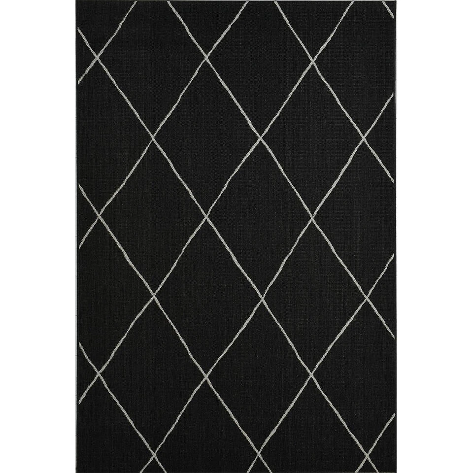 Garden Impressions Buitenkleed Diamonds Zwart 120x170 Cm 1 Garden Impressions Buitenkleed Diamonds Zwart 120x170 Cm