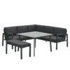 Garden Impressions Tropea Lounge Dining Set 5-delig-donker Grijs