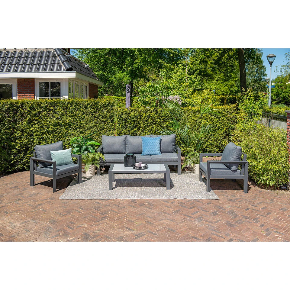 Garden Impressions Parral Loungeset 4-delig - Mystic Grijs 2 Garden Impressions Parral Loungeset 4-delig - Mystic Grijs - Afbeelding 2
