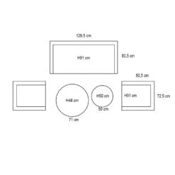 Garden Impressions Olaf Loungeset 5-delig - Natural 6 Garden Impressions Olaf Loungeset 5-delig - Natural -Garden Impressions 1000035535 0103