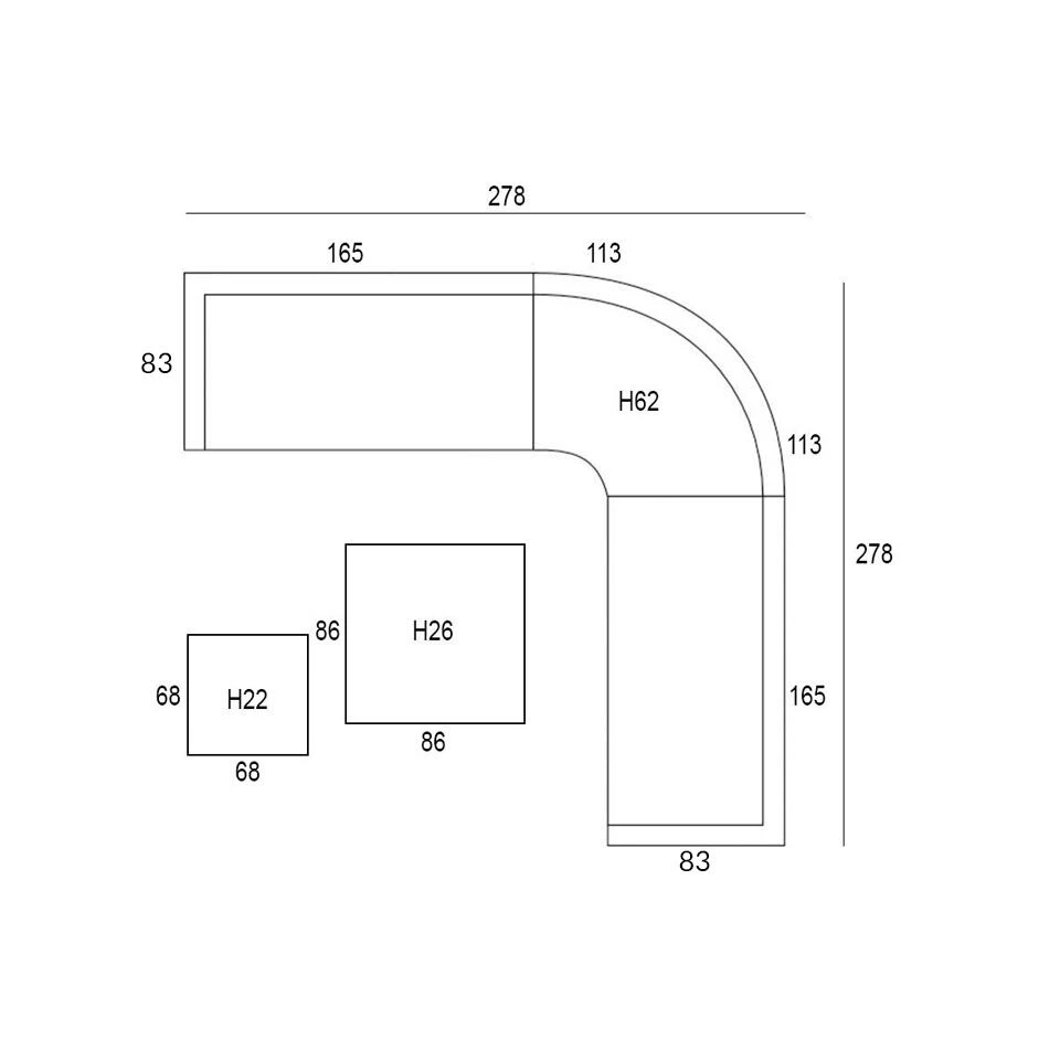 Garden Impressions Carmen Loungeset - Donker Grijs - 5-delig 2 Garden Impressions Carmen Loungeset - Donker Grijs - 5-delig - Afbeelding 2