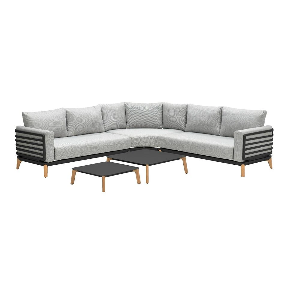 Garden Impressions Carmen Loungeset - Donker Grijs - 5-delig 3 Garden Impressions Carmen Loungeset - Donker Grijs - 5-delig - Afbeelding 3