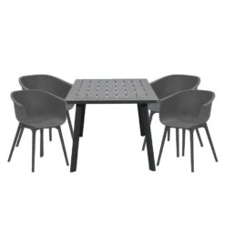Garden Impressions Lexy Tuinset 5-delig D. Grijs - Penedo Tafel