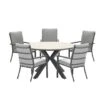 Garden Impressions Senja Tuinset 6delig Donker Grijs - Tulli Tuintafel