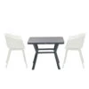 Garden Impressions Lexy Tuinset 3-delig Wit - Mina Tafel 90x90 Cm