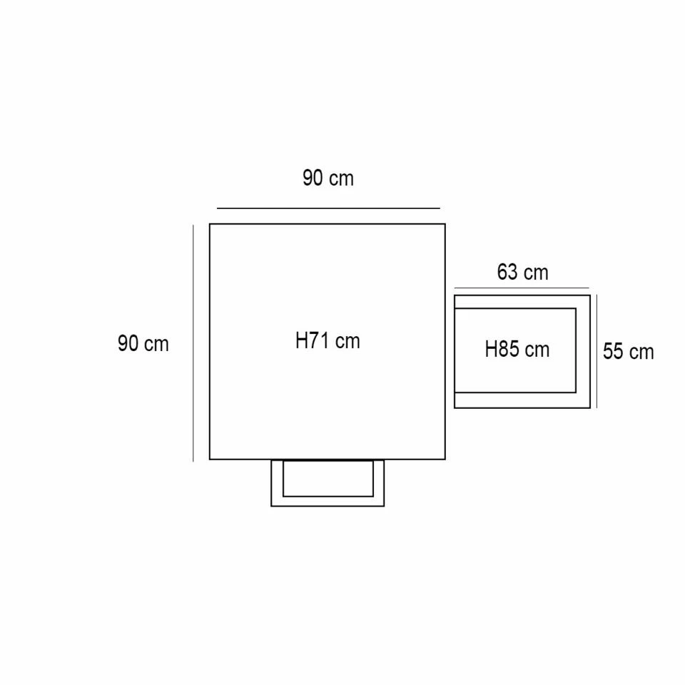 Garden Impressions Ross Tuinset 5delig Zacht Groen -Mina Tafel 3 Garden Impressions Ross Tuinset 5delig Zacht Groen -Mina Tafel - Afbeelding 3