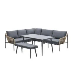 Garden Impressions Ashton Lounge Dining Set Links - Natural Rotan
