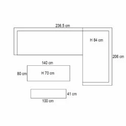 Garden Impressions Ashton Lounge Dining Set Rechts -natural Rotan -Garden Impressions 1000042162 0103