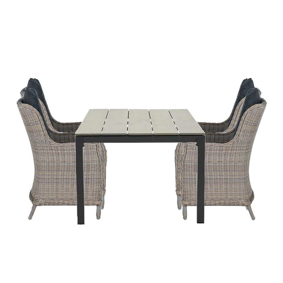 Garden Impressions Marbella Tuinset 5delig V.willow -Palmas Tafel 1 Garden Impressions Marbella Tuinset 5delig V.willow -Palmas Tafel