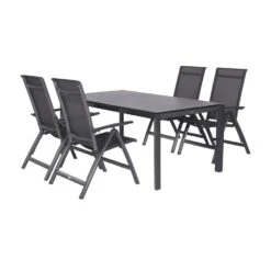 Garden Impressions Santana Tuinset -Palmas Tafel 160x90 Grijs -Garden Impressions 1000042225 0104