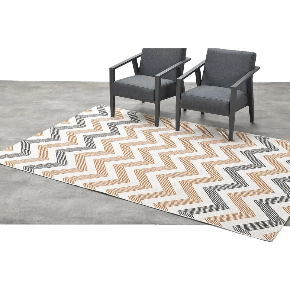 Garden Impressions Buitenkleed Indiana 200x290 Cm - Koper/ Grey 2 Garden Impressions Buitenkleed Indiana 200x290 Cm - Koper/ Grey - Afbeelding 2