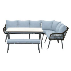 Garden Impressions Lucas Lounge Dining Set 6-delig - Zwart