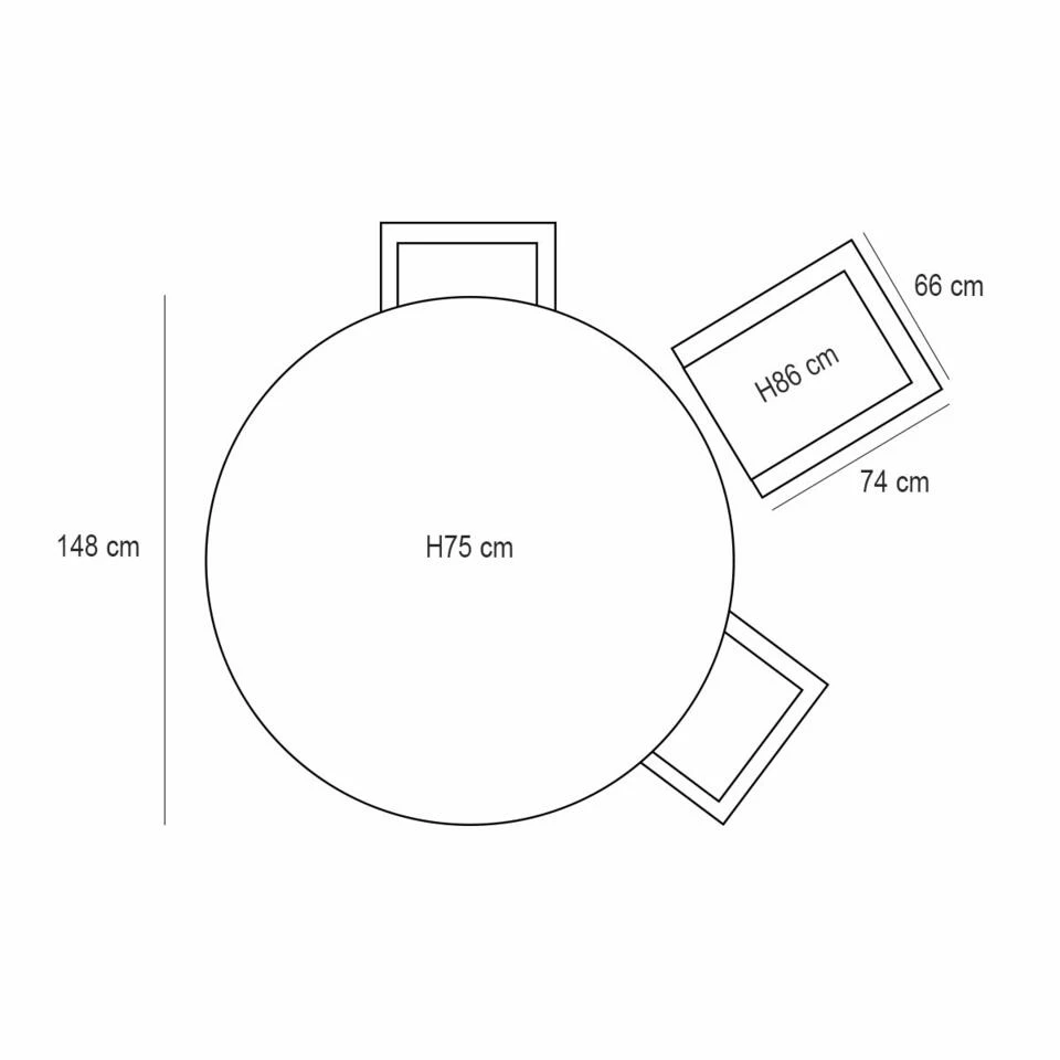 Garden Impressions Yima Tuinset 6-delig Licht Grijs - Tulli Tafel 2 Garden Impressions Yima Tuinset 6-delig Licht Grijs - Tulli Tafel - Afbeelding 2