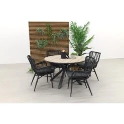 Jasmine Black / GI Edison 122 Cm. - Ronde Tuinset -Garden Impressions 1000048746 0102