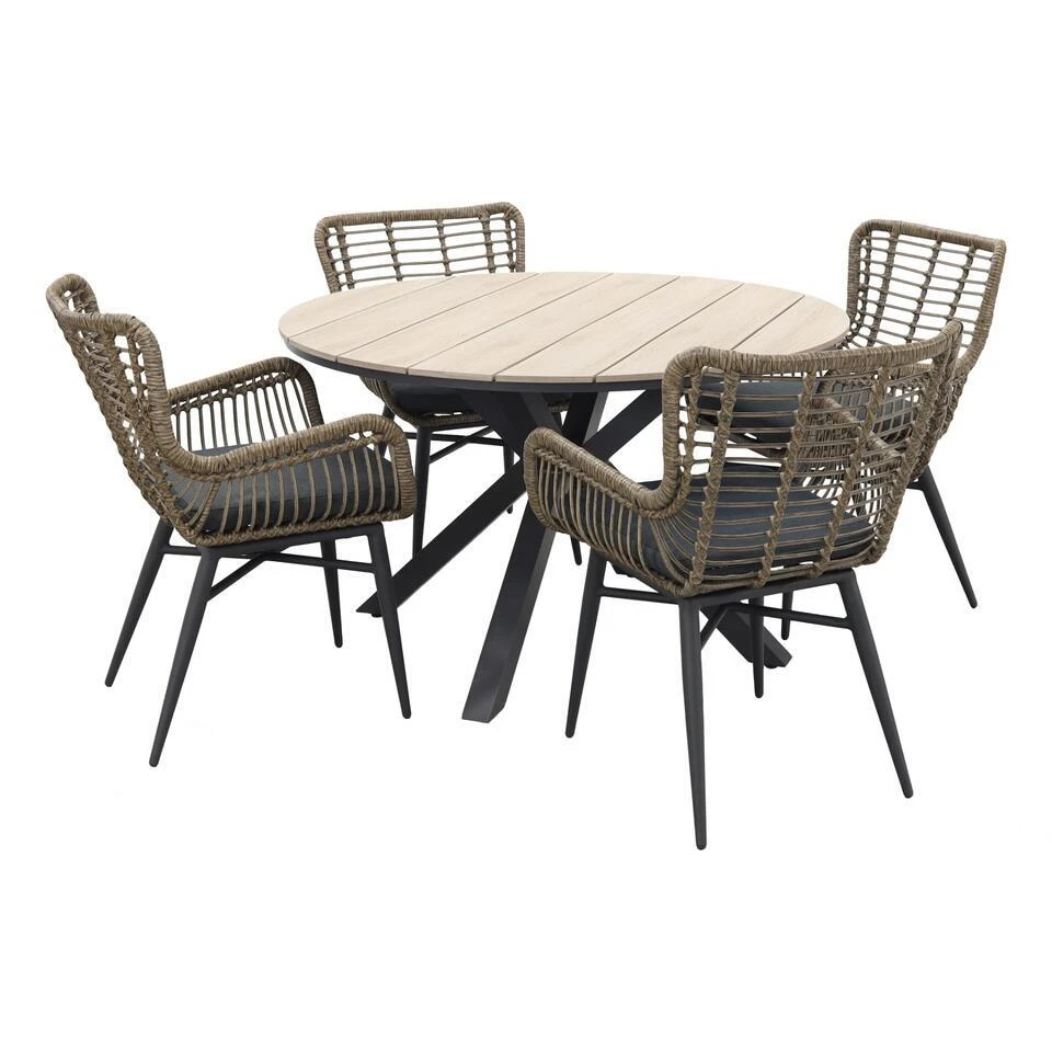 Jasmine Natural / GI Edison 122 Cm. - Ronde Tuinset 1 Jasmine Natural / GI Edison 122 Cm. - Ronde Tuinset