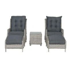 Garden Impressions Santa Rosa Tuinstoel + Voetenbank+bijzettafel 7 Garden Impressions Santa Rosa Tuinstoel + Voetenbank+bijzettafel -Garden Impressions 1000052349 0104