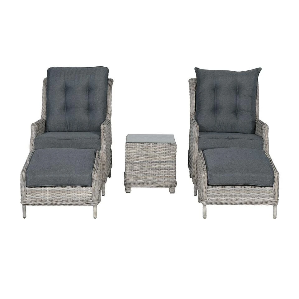 Garden Impressions Santa Rosa Tuinstoel + Voetenbank+bijzettafel 4 Garden Impressions Santa Rosa Tuinstoel + Voetenbank+bijzettafel - Afbeelding 4