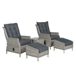 Garden Impressions Santa Rosa Tuinstoel + Voetenbank+bijzettafel