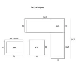 Garden Impressions San Luis Loungeset 3-delig - Mint Grijs -Garden Impressions 1000052356 0103