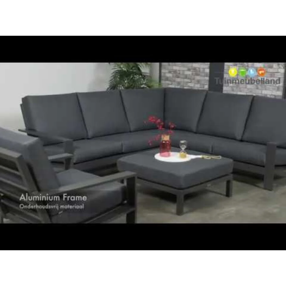 Garden Impressions Coba Loungeset 4-delig - Donker Grijs 3 Garden Impressions Coba Loungeset 4-delig - Donker Grijs - Afbeelding 3