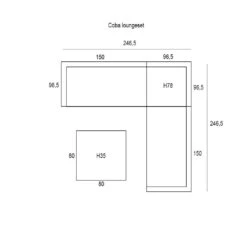 Garden Impressions Coba Lounge Set 4-delig - Mint Grey -Garden Impressions 1000052913 0103