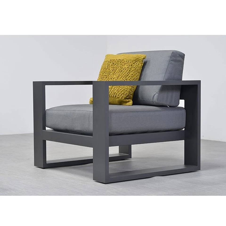 Garden Impressions Plaza Lounge Tuinstoel - Donker Grijs 3 Garden Impressions Plaza Lounge Tuinstoel - Donker Grijs - Afbeelding 3