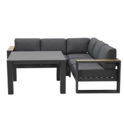 Garden Impressions Plaza Lounge Dining Set Donker Grijs-teaklook