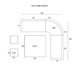 Garden Impressions Nova Lounge Dining Set 3-delig -vintage Willow 6 Garden Impressions Nova Lounge Dining Set 3-delig -vintage Willow -Garden Impressions 1000052963 0103