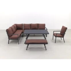 GI Sergio Lounge Dining Set Links - Black/Copper - 4-delig 6 GI Sergio Lounge Dining Set Links - Black/Copper - 4-delig -Garden Impressions 1000052987 0102