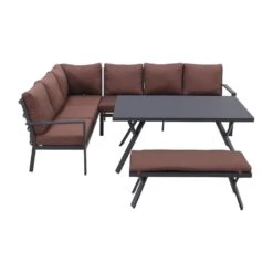 GI Sergio Lounge Dining Set Links - Black/Copper - 4-delig 7 GI Sergio Lounge Dining Set Links - Black/Copper - 4-delig -Garden Impressions 1000052987 0103