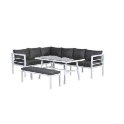 Garden Impressions Bari Lounge Diningset - 4 Delig - Wit