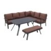 GI Sergio Lounge Dining Set Rechts - Black/Copper - 4-delig