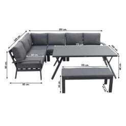 Garden Impressions Rondo Lounge Diningset – Carbon Black/mystic Grey -Garden Impressions 1000053064 0102