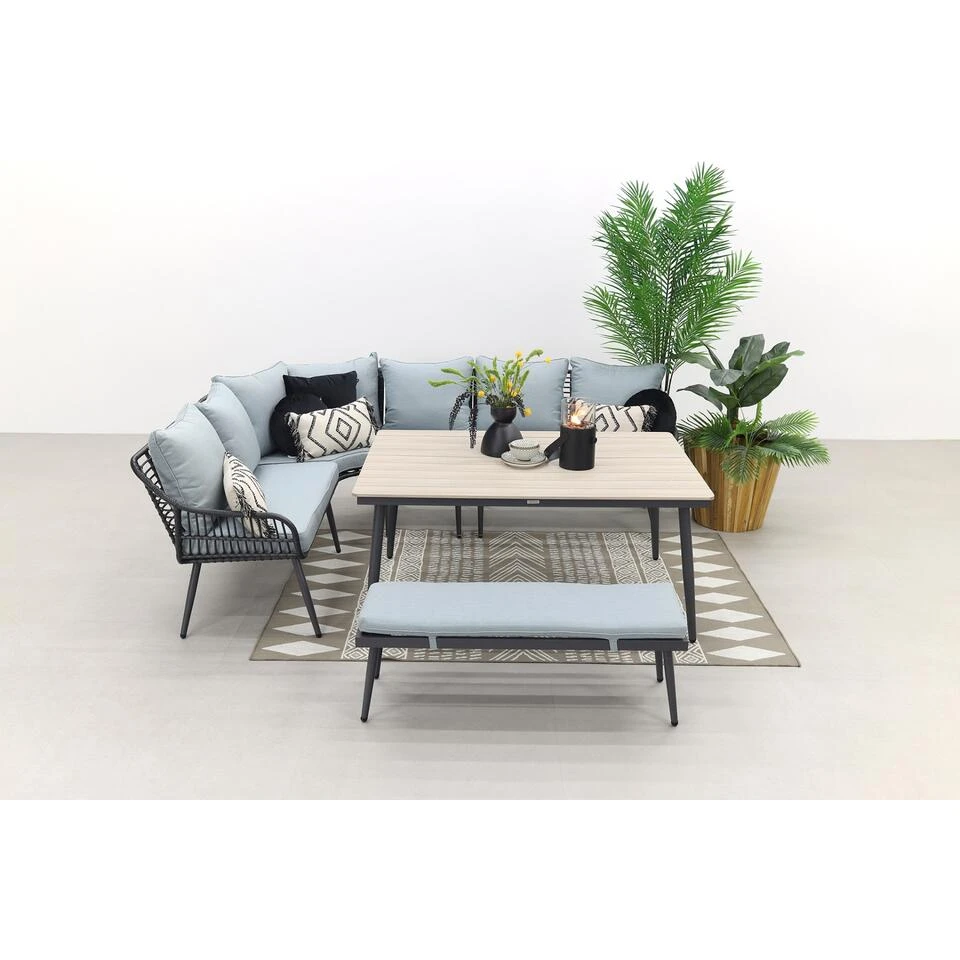 Garden Impressions Margriet Lounge Dining Set - Carbon Black/Mint Grey 3 Garden Impressions Margriet Lounge Dining Set - Carbon Black/Mint Grey - Afbeelding 3
