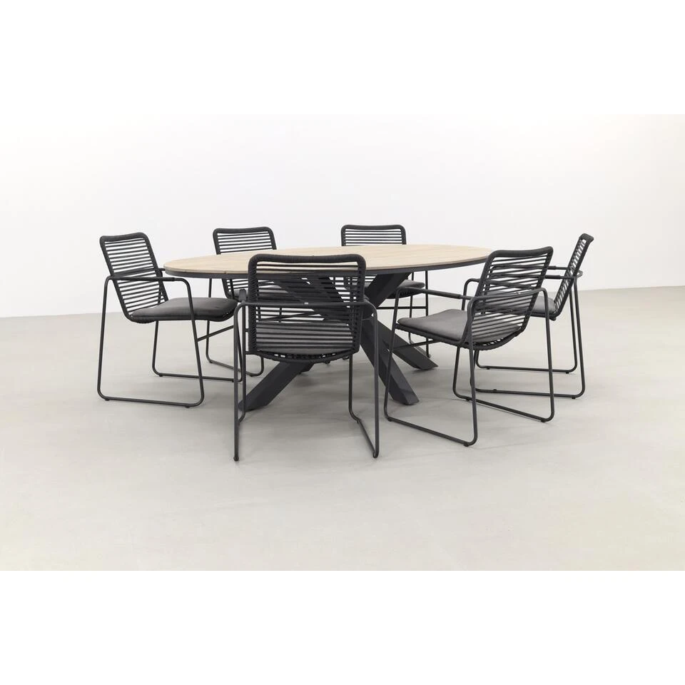 Garden Impressions Edison 220 X 115 Cm. - Ovale Tuinset / Taste Elba 2 Garden Impressions Edison 220 X 115 Cm. - Ovale Tuinset / Taste Elba - Afbeelding 2