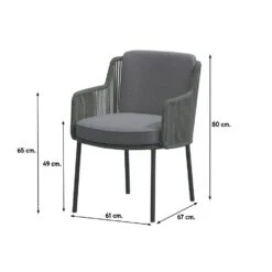 4 Seasons Bernini - Platinum / GI Edison 220 X 115 Cm. Ovale Tafel -Garden Impressions 1000053551 0103