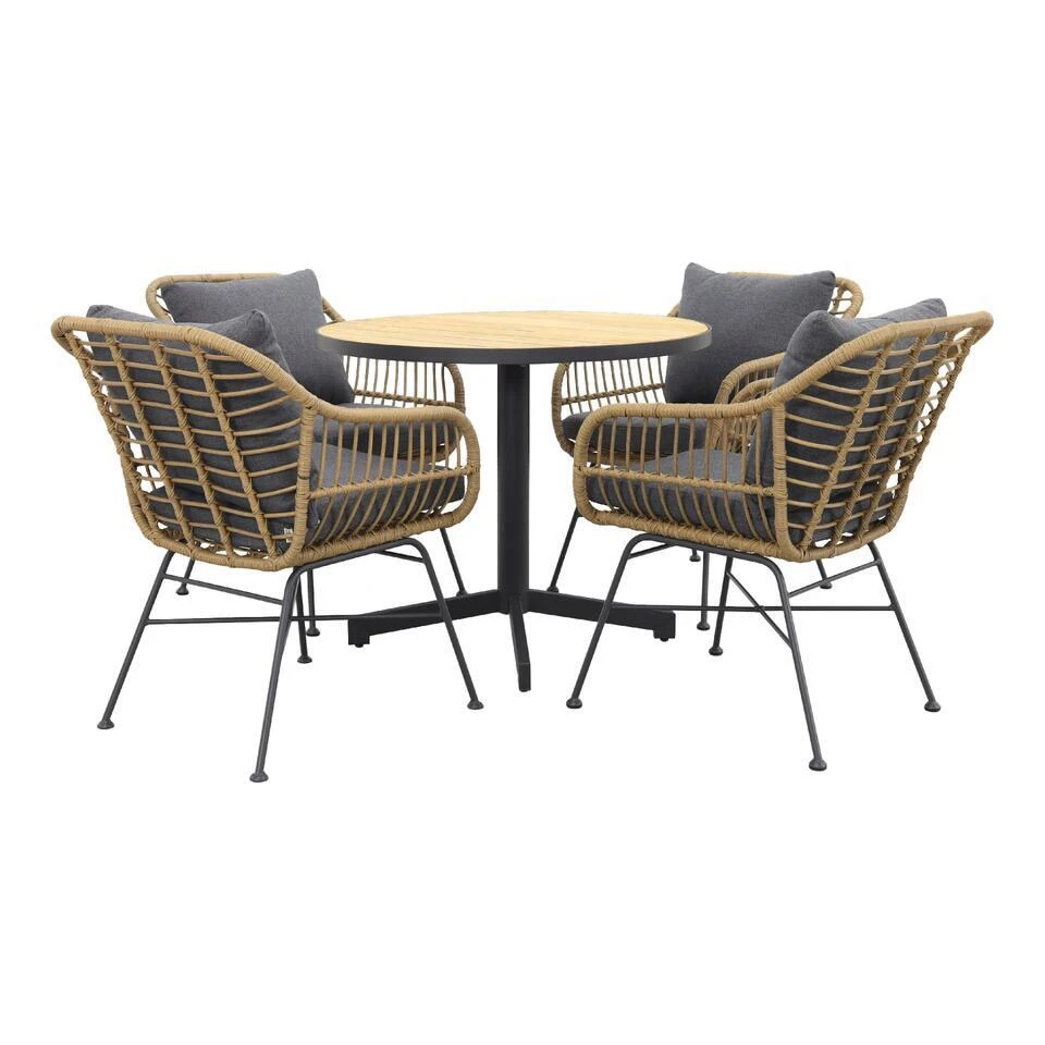 Garden Impressions Margriet/Taste Fiesta Ronde Tuinset - 5-delig 1 Garden Impressions Margriet/Taste Fiesta Ronde Tuinset - 5-delig