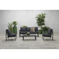 Garden Impressions Durban Loungeset 4-delig - Zwart -Garden Impressions 1000054012 0102
