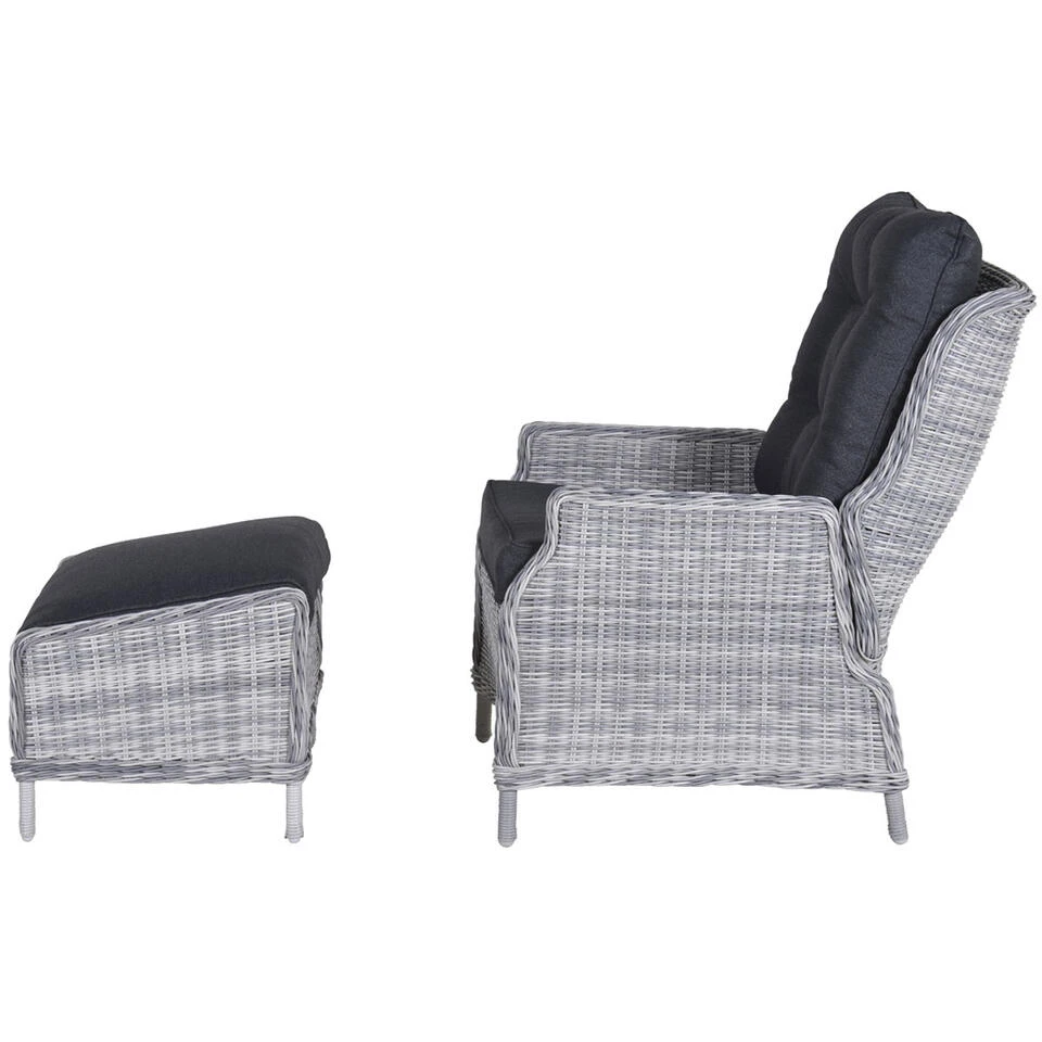 Garden Impressions Santa Rosa Tuinstoel + Voetenbank - L. Grijs 4 Garden Impressions Santa Rosa Tuinstoel + Voetenbank - L. Grijs - Afbeelding 4