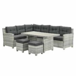 Garden Impressions Alaska Lounge Dining Set Links - Grijs