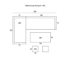 Garden Impressions Alaska Lounge Dining Set 6-delig Links - Grijs -Garden Impressions 1000054041 0103