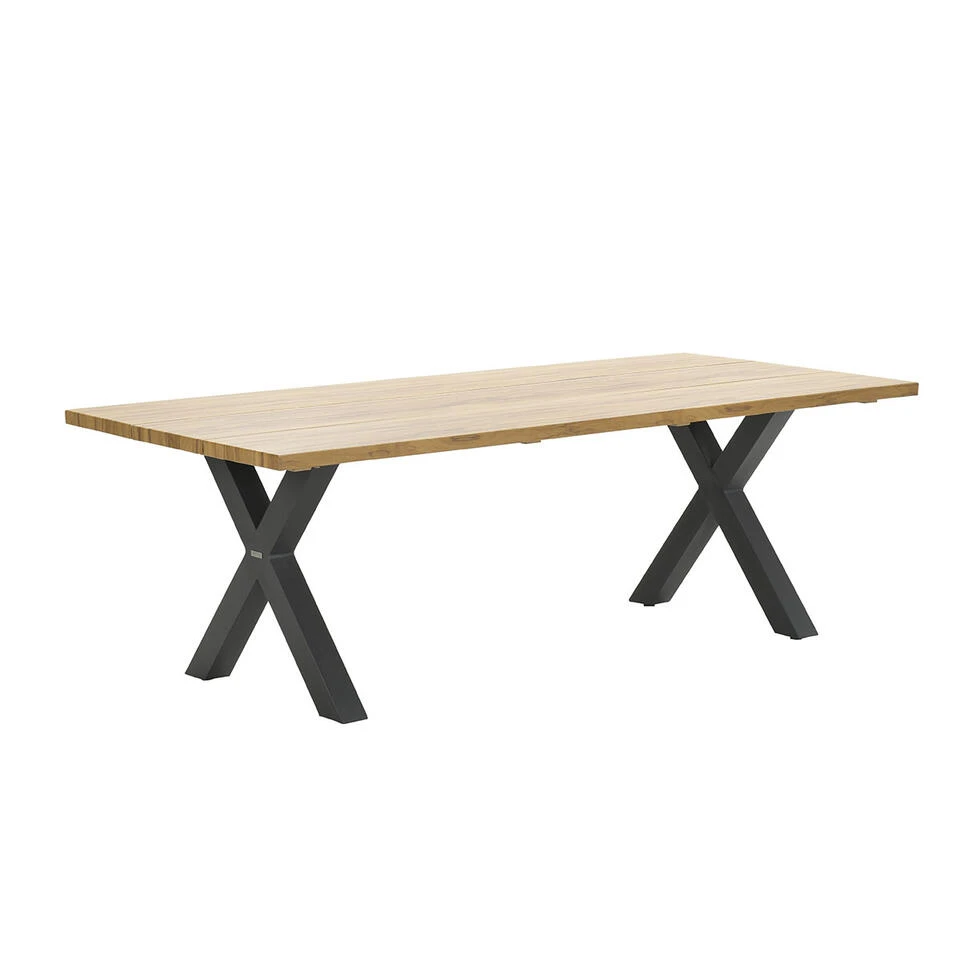 Garden Impressions Zadar Tuintafel 220x100 Donker Grijs - X-frame 4 Garden Impressions Zadar Tuintafel 220x100 Donker Grijs - X-frame - Afbeelding 4