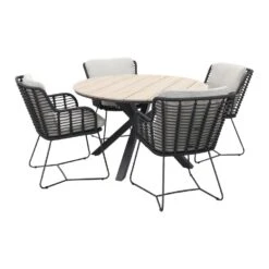 4 Seasons Fabrice Antraciet / GI Edison 122 Cm. - Ronde Tuinset