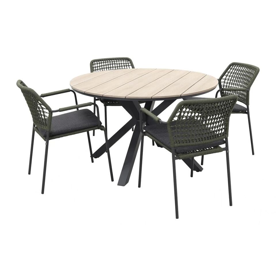 Taste Barista Groen / GI Edison 122 Cm. - Ronde Tuinset 1 Taste Barista Groen / GI Edison 122 Cm. - Ronde Tuinset